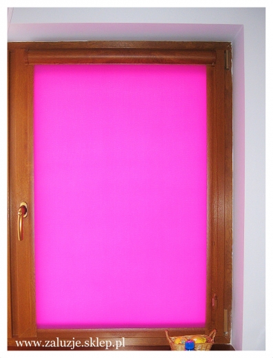 Ekscentryczna roleta okienna - różowa